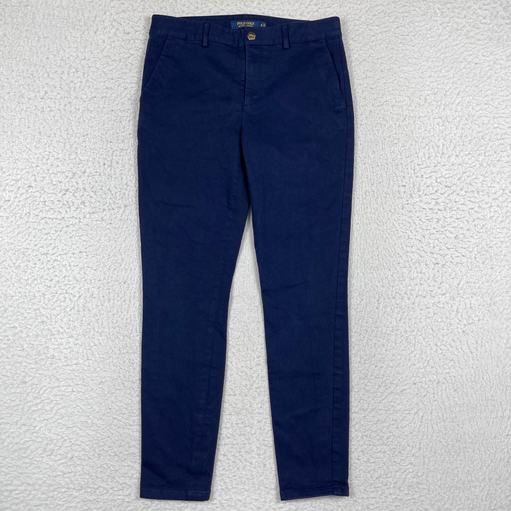 Polo Golf Ralph Lauren Pants Womens 6 Navy Blue Super Skinny Crop Trousers RL